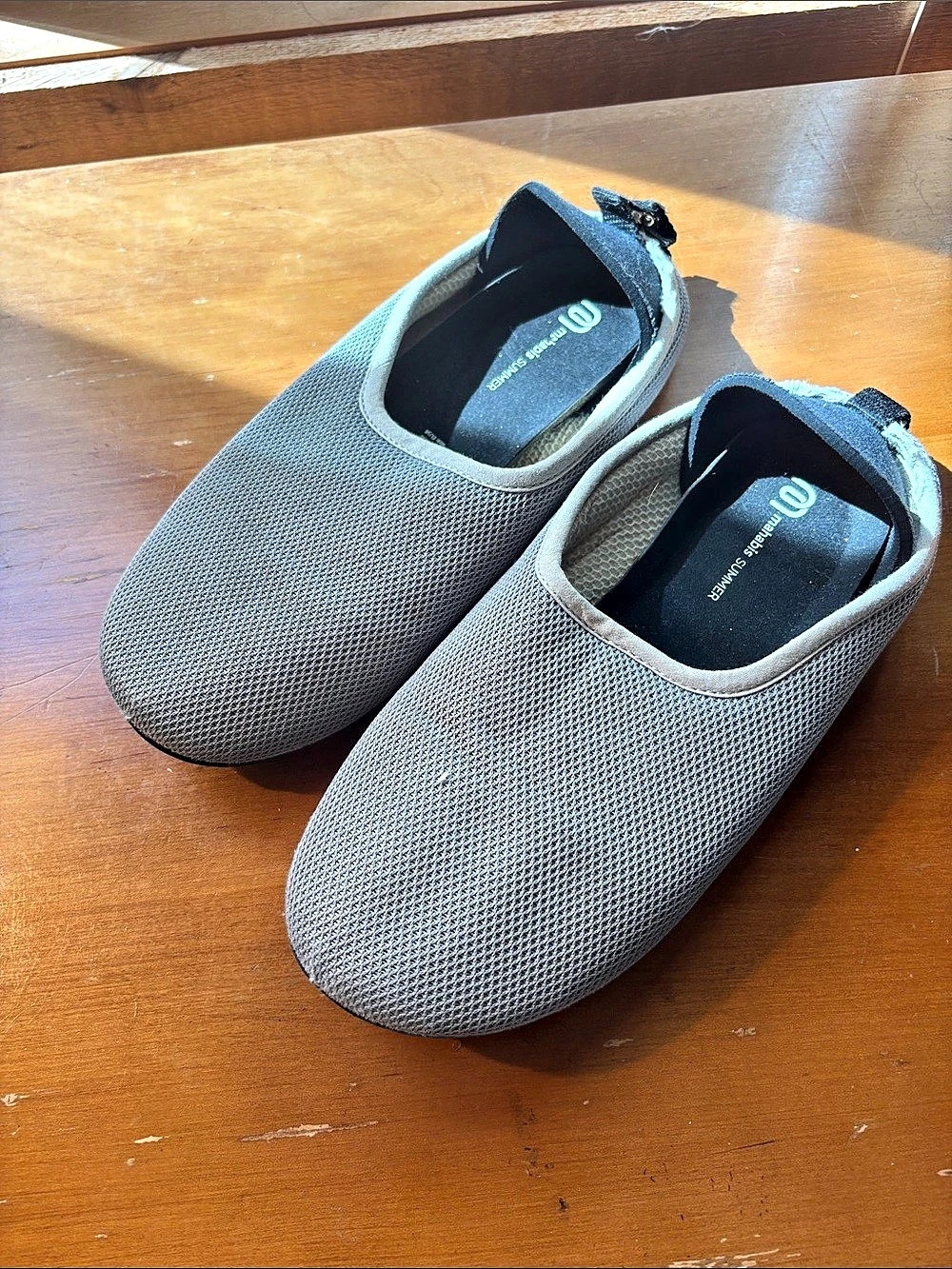 Mahabis Summer Textile Slip-On Slippers in Gray EU 38
